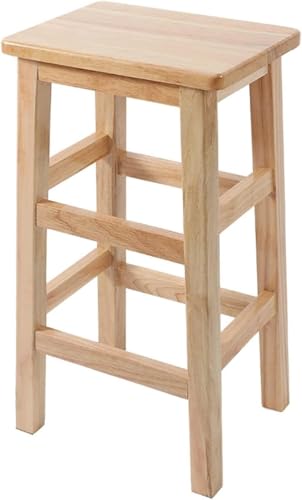 ZCEDZYSW Rustikale Barhocker aus Holz mit Fußstütze – Bauernhaus-Küchentheke für Heiminsel, 59,9 cm, Walnussholz-Frühstück (Original, 59,9 cm) von ZCEDZYSW