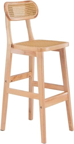 ZCEDZYSW Set mit 6 modernen, 81,3 cm hohen Barhockern mit Rückenlehne für Zuhause oder Theke, hohe Sitzkapazität 150 kg (Beige, Sitzhöhe 72 cm) von ZCEDZYSW