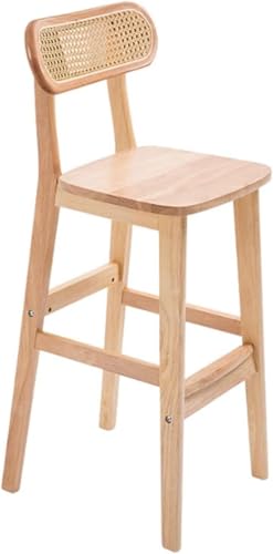 ZCEDZYSW Set mit 6 modernen, 81,3 cm hohen Barhockern mit Rückenlehne für Zuhause oder Theke, hohe Sitzkapazität 150 kg (Beige-a, Sitzhöhe 52 cm) von ZCEDZYSW