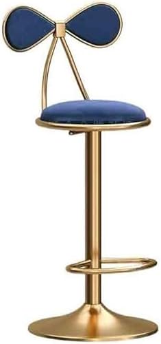 ZCEDZYSW Thekenhocker, Drehstuhl, Heiminsel, Esstischstuhl, schlicht, modern, für den Schreibtisch, hohe Bar (blau) von ZCEDZYSW