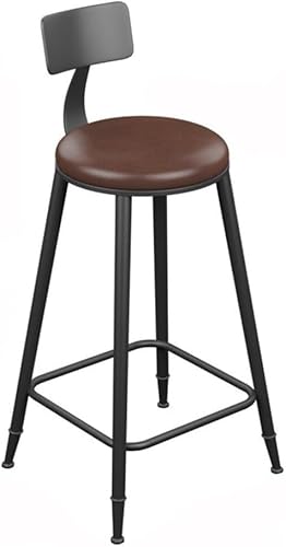 ZCEDZYSW Thekenhocker mit Rückenlehne, Eisen, Retro-Hochstuhl, Braun, Größe XXL ZCEDZYSW Thekenhocker mit Rückenlehne, Eisen, Retro-Hochstuhl, Braun, Größe XXL von ZCEDZYSW