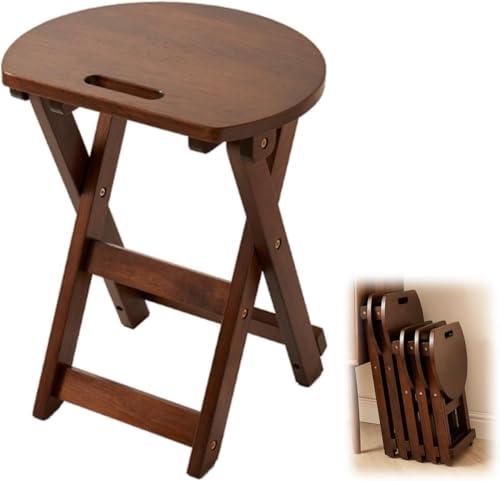ZCEDZYSW Tragbarer, faltbarer hoher Hocker, aus Holz, rückenfrei, mit Griff, für Küche, Party, 46 cm von ZCEDZYSW
