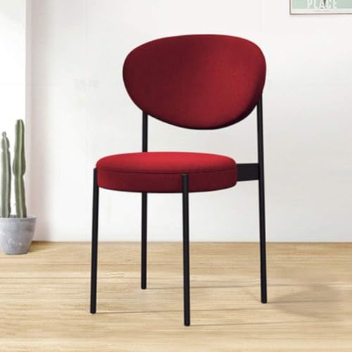 ZCEDZYSW Wohnzimmerstühle, Restaurant, Esszimmerstuhl mit stabilen Metallbeinen für Schlafzimmer, Café, Schminktisch, Kunstleder (E) von ZCEDZYSW