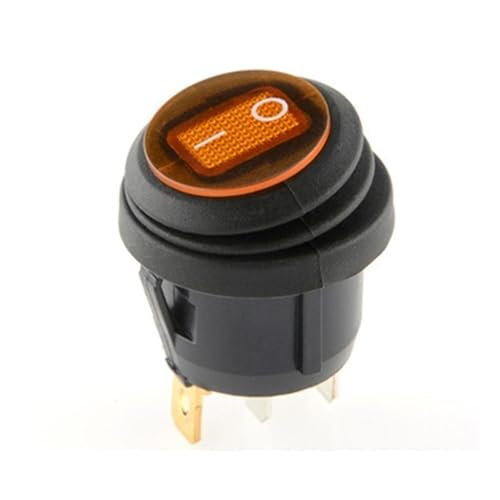 1pc KCD1-105N 2/3 Pin On/Off SPST Wippschalter Auto Boot LED Licht Rundschalter(3P yellow) von ZCERA