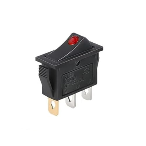 KCD3 Wippschalter 16A 250V 20A 125VAC 2/3 Pin EIN-AUS EIN-AUS-EIN 2/3 Positionen KCD3-102/N 15 * 32mm Netzschalter Reset-Schalter(3P LED red) von ZCERA