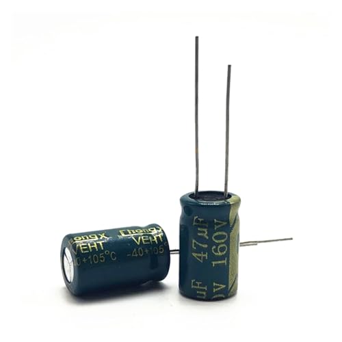 ZCERA 10 Stück/Charge 160 V 47 UF 10 * 17 20% Radialer Aluminium-Elektrolytkondensator 47000 nf 20% von ZCERA