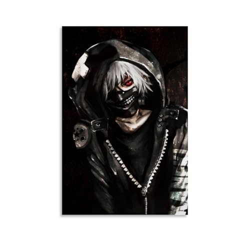 ZCHLATGDE Anime Tokyo Ghoul Kaneki Poster Dekorative Malerei Leinwand Wandkunst Wohnzimmer Poster Schlafzimmer Malerei,Wandkunst Bilddruck Moderne Familienzimmer Dekor 12x18inch(30x45cm) von ZCHLATGDE