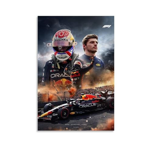 ZCHLATGDE Max Verstappen Winner Poster Dekorative Malerei Leinwand Wandkunst Wohnzimmer Poster Schlafzimmer Malerei,Wandkunst Bilddruck Moderne Familienzimmer Dekor 24x36inch(60x90cm) von ZCHLATGDE