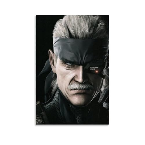 ZCHLATGDE Metal Gear Solid Snake Poster Dekorative Malerei Leinwand Wandkunst Wohnzimmer Poster Schlafzimmer Malerei,Wandkunst Bilddruck Moderne Familienzimmer Dekor 08x12inch(20x30cm) von ZCHLATGDE
