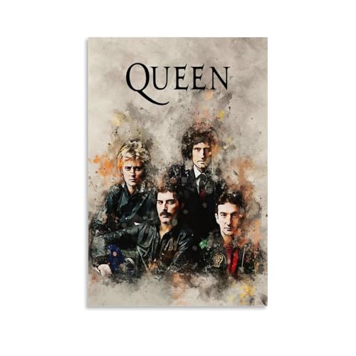 ZCHLATGDE Queen Rock Band (2) Poster Dekorative Malerei Leinwand Wandkunst Wohnzimmer Poster Schlafzimmer Malerei,Wandkunst Bilddruck Moderne Familienzimmer Dekor 20x30inch(50x75cm) von ZCHLATGDE