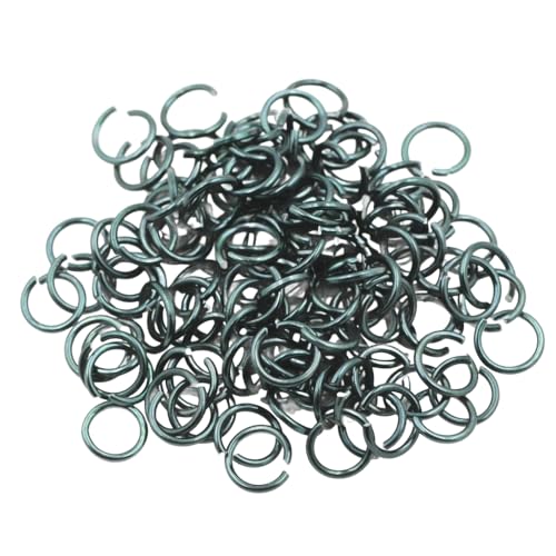 ZCHNB 1000 Stück 6 mm runde Metall-O-Ringe offene Biegeringe aus Aluminium Verbindungsringe aus Metall Schmuck-Spaltringe Verbinder für die Schmuckherstellung von ZCHNB