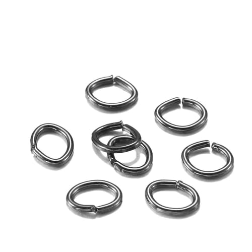 ZCHNB 2000 Stück 4–7 mm ovale Metall-O-Ringe offene Binderinge aus Aluminium Verbindungsringe aus Metall Schmuck-Spaltringe Verbinder für die Schmuckherstellung von ZCHNB