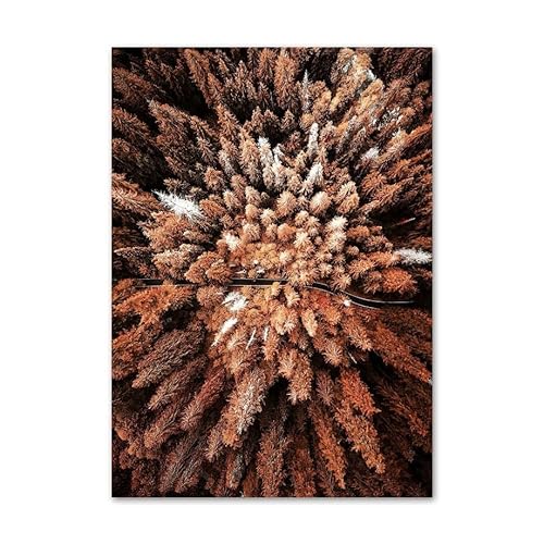 Castle Zug Stadt Kiefer Bergblatt Wandkunst Leinwand Malerei Nordic Poster und Drucke Wandbilder Wohnkultur Kein Rahmen (Color : C, Size : 50X70cm No Framed) von ZCHX