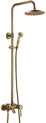 2 Stile Wandmischungsmixerventil Niederschlag Antique Messing Duscharmatur Komplette Sets + 8 Zoll Messing Duschkopf + Handdusche + Schlauch-1,1 2 Stile Wandmischungsmixerventil Niederschlag Antique Messing Duscharmatur Komplette Sets + 8 Zoll Messing Duschkopf + Handdusche + Schlauch-1,1 von ZCHZCS