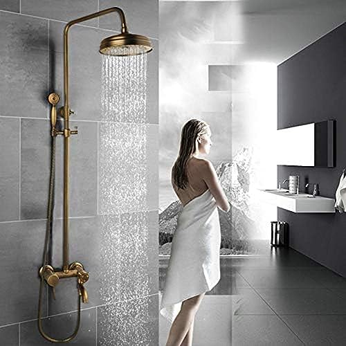 Antique Messing Niederschlag Badezimmer Dusche Wasserhahn Hand 3 Sprays Badewanne Badezimmer Dusch Set Tap Mixer Wasserhahn W/Keramikbasis Antique Messing Niederschlag Badezimmer Dusche Wasserhahn Hand 3 Sprays Badewanne Badezimmer Dusch Set Tap Mixer Wasserhahn W/Keramikbasis von ZCHZCS