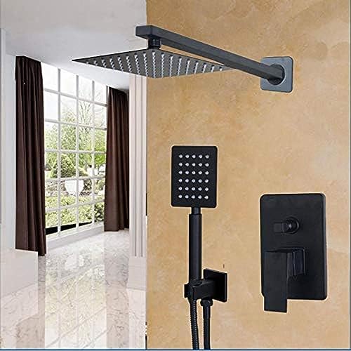 Badezimmer Dusche Wasserhähne Sets Mattschwarze Wandmontage Wasserhahn Sets Feste Messing Handduschmixer Badezimmer Dusche Wasserhähne Sets Mattschwarze Wandmontage Wasserhahn Sets Feste Messing Handduschmixer von ZCHZCS