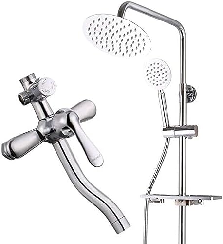 Badezimmer Niederschlag Dusche Wasserhahn Set Eingriff Mixer Tippen Sie Mit Regal Wandmontage Bad Duschsets Badezimmer Niederschlag Dusche Wasserhahn Set Eingriff Mixer Tippen Sie Mit Regal Wandmontage Bad Duschsets von ZCHZCS