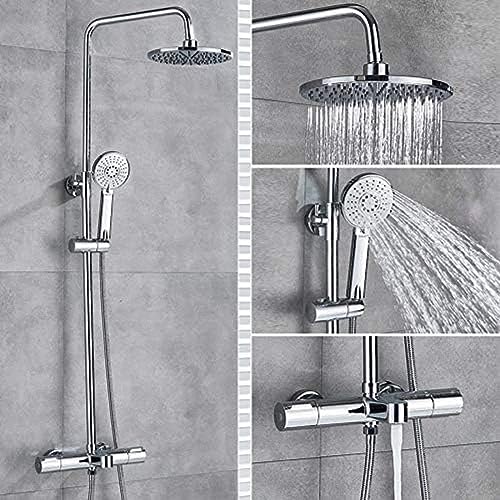 Badezimmer Thermostatischer Niederschlag Duschmischer Set Bad Dusche Schwenkwasserhahn Chrom Heiß Und Kaltes Wasser Duschwand Montiert Badezimmer Thermostatischer Niederschlag Duschmischer Set Bad Dusche Schwenkwasserhahn Chrom Heiß Und Kaltes Wasser Duschwand Montiert von ZCHZCS