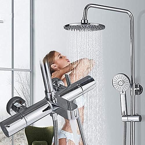 Badezimmer Thermostatischer Niederschlagsdusche Mischmischer Set Bad Dusche Schwenkarmatur Chrom Heiß Und Kaltes Wasser Duschwand Montiert Badezimmer Thermostatischer Niederschlagsdusche Mischmischer Set Bad Dusche Schwenkarmatur Chrom Heiß Und Kaltes Wasser Duschwand Montiert von ZCHZCS