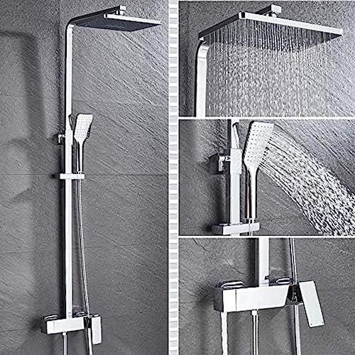 Badezimmer Wasserhahn Regen Duschkopf Bad Wasserhahn Wandmontage Badewanne Duschmischer Tap Duschhahn Dusche Set Mixer-Schwarz,Chrom Badezimmer Wasserhahn Regen Duschkopf Bad Wasserhahn Wandmontage Badewanne Duschmischer Tap Duschhahn Dusche Set Mixer-Schwarz,Chrom von ZCHZCS