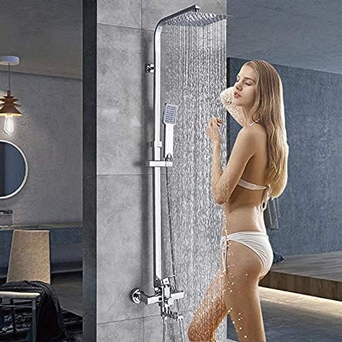 Chrome Duschkabine Wasserhahn Set Badezimmer Niederschlag Duschmischer Handtuch Drehspout Bad Dusche Kran Heißer Kaltmixer Hahn von ZCHZCS