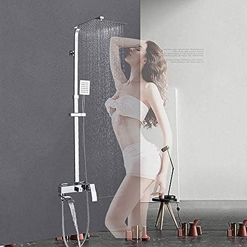 Chrome Duschkombination Set 8 Zoll Messing Ultra-dünner Duschkopf Und Handdusche Heiße Und Kaltschalter Rotation Chrome Duschkombination Set 8 Zoll Messing Ultra-dünner Duschkopf Und Handdusche Heiße Und Kaltschalter Rotation von ZCHZCS