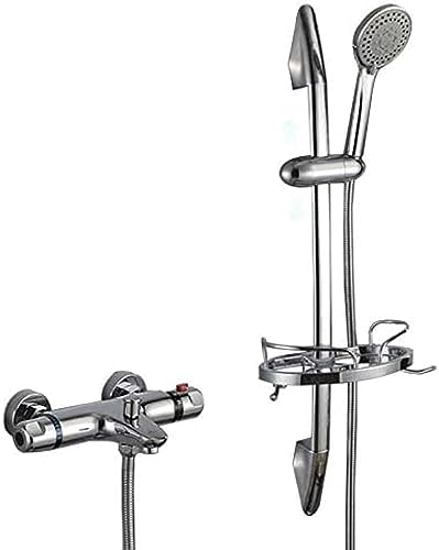 Duscharmatur -Set Badezimmer Thermostatischer Wasserhahn Chrom Finish -Mixer TAP W/ABS Handheld Hebelstange Rack Duschwand Montiert Duscharmatur -Set Badezimmer Thermostatischer Wasserhahn Chrom Finish -Mixer TAP W/ABS Handheld Hebelstange Rack Duschwand Montiert von ZCHZCS