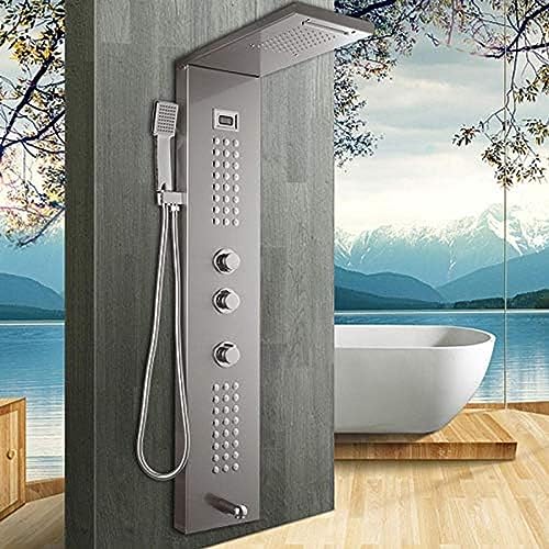 Duschsäule Wasserhahn Bad Wasserhahn Temperatur Digitale Anzeige LED Duschplatte Körpermassagesystem Jets-Nickel_brush_f,Nickelpinsel F Duschsäule Wasserhahn Bad Wasserhahn Temperatur Digitale Anzeige LED Duschplatte Körpermassagesystem Jets-Nickel_brush_f,Nickelpinsel F von ZCHZCS