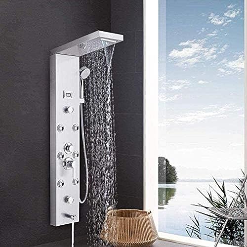 Duschsystem 5 Funktionen Duschpaneel Duschset Duschsäulen Aus Edelstahl Mit Hand Duschwasserfall Regen Duschkopf Und Badauslauf Mit Duschsystem 5 Funktionen Duschpaneel Duschset Duschsäulen Aus Edelstahl Mit Hand Duschwasserfall Regen Duschkopf Und Badauslauf Mit von ZCHZCS
