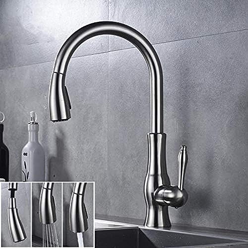 Edelstahl Küchenspüle Wasserhahn Eingriff Ausziehen Mixer Tippen Sie Auf Arbeitsplatte Schwenkspitze Wasserhahn Nickel Gebürstet Edelstahl Küchenspüle Wasserhahn Eingriff Ausziehen Mixer Tippen Sie Auf Arbeitsplatte Schwenkspitze Wasserhahn Nickel Gebürstet von ZCHZCS