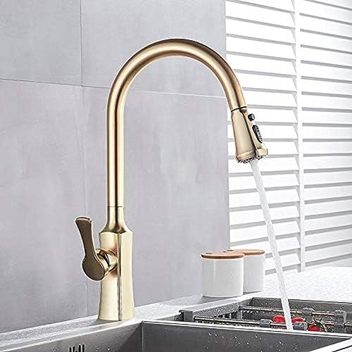 Gebürstete Goldene Küchenarmatur Ausziehen Sprühwirtschaftsstrahlmischer Tap Küchenspüle Wasserhahn 360 Rotierende Küchenwasserarmaturen Wasserhähne Gebürstete Goldene Küchenarmatur Ausziehen Sprühwirtschaftsstrahlmischer Tap Küchenspüle Wasserhahn 360 Rotierende Küchenwasserarmaturen Wasserhähne von ZCHZCS