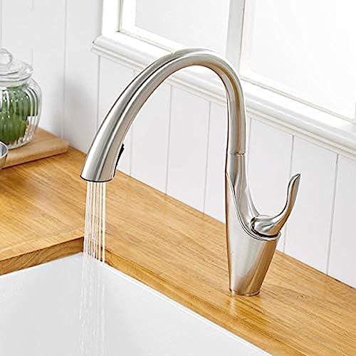 Küche Tippen Sie Herausziehen Küchenarmaturen Eingriff Küchenspüle Tap 360 Rotation Messing Wasserhahn Gebürstet Nickel Küchenmischer Küche Tippen Sie Herausziehen Küchenarmaturen Eingriff Küchenspüle Tap 360 Rotation Messing Wasserhahn Gebürstet Nickel Küchenmischer von ZCHZCS