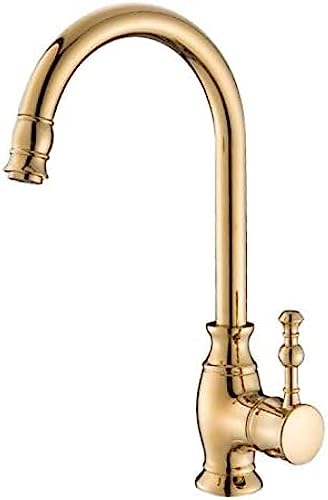 Küchenarmatur Golden Messing High Küchenspüle Wasserhähnen Eingriff Schwenksputungswaschbecken Mixer Wasserhahn von ZCHZCS