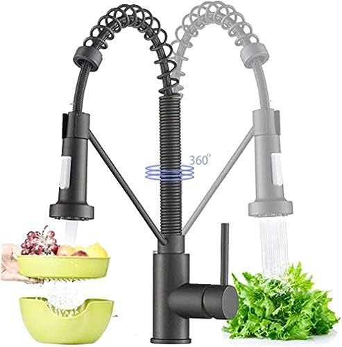 Küchenarmatur Mit Auszug Dual Dusche 360 ° Rotatable Chrom Spiralfeder Wasserhahn Wasserhahn Einhebermischer Für Küchenspüle Wasserhahn-Chrom Küchenarmatur Mit Auszug Dual Dusche 360 ° Rotatable Chrom Spiralfeder Wasserhahn Wasserhahn Einhebermischer Für Küchenspüle Wasserhahn-Chrom von ZCHZCS