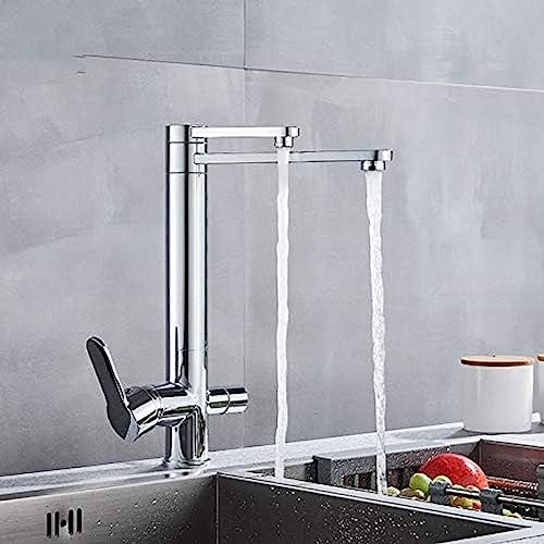 Küchenhahn Chrom Reinigung Küchenarmatur Dual Drehausgabe Drei -Wege Küchenspüle Mixer Tap Dual Water Outlet Trinkwasser Wasser Küchenhahn Chrom Reinigung Küchenarmatur Dual Drehausgabe Drei -Wege Küchenspüle Mixer Tap Dual Water Outlet Trinkwasser Wasser von ZCHZCS