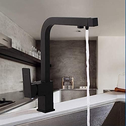 Küchenspüle Wasserhahnmischer Sieben Buchstaben Design 360 Grad Rotation Wasserreinigung HAP Schwarzer Dualgriff Wasserhähne Küchenspüle Wasserhahnmischer Sieben Buchstaben Design 360 Grad Rotation Wasserreinigung HAP Schwarzer Dualgriff Wasserhähne von ZCHZCS
