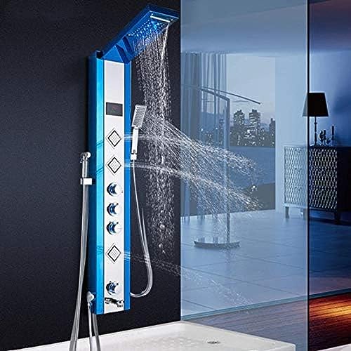 LED -Duschplatte Regen Wasserfall Duschtemperatur Bildschirm Massage Spa W/Bidet Jet Vier Griffe Mischpfleger Spüle Wasserhahn Set Set LED -Duschplatte Regen Wasserfall Duschtemperatur Bildschirm Massage Spa W/Bidet Jet Vier Griffe Mischpfleger Spüle Wasserhahn Set Set von ZCHZCS