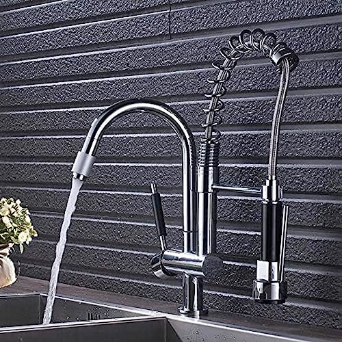 Pull Down Frühlingsspülbecken Wasserhahn Chrom 2 Drehausgang Handheld -Sprühkopf Mit Klammermischmischhack Pull Down Frühlingsspülbecken Wasserhahn Chrom 2 Drehausgang Handheld -Sprühkopf Mit Klammermischmischhack von ZCHZCS