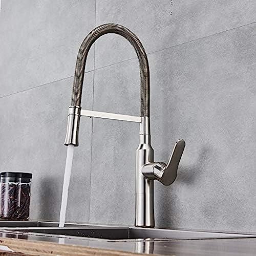 Pull Down Küchenspüle Wasserhahn Sprühausstrahl Mit Klammerdeckshalterung Gebürstet Nickel Flexibler Rohrküchmischmischung Heißer Kalthack Pull Down Küchenspüle Wasserhahn Sprühausstrahl Mit Klammerdeckshalterung Gebürstet Nickel Flexibler Rohrküchmischmischung Heißer Kalthack von ZCHZCS
