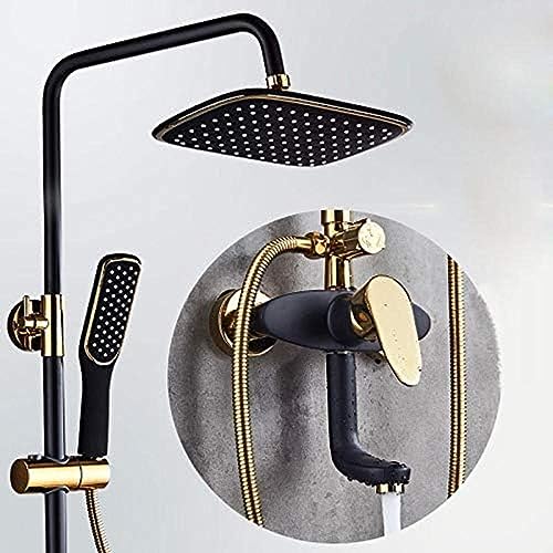 Schwarz -Gold -Dusche Set Occident Style Mixer Tap Messing Bad Wasserhahn Imitation Retro Badezimmer Dusche Schwarz -Gold -Dusche Set Occident Style Mixer Tap Messing Bad Wasserhahn Imitation Retro Badezimmer Dusche von ZCHZCS