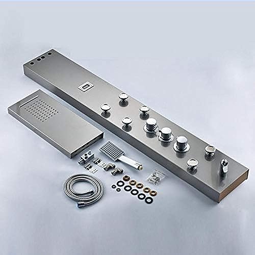 Schwarzer Nickel Niederschlag Wasserfall Duschpaneel Massage Jets Duschsäule Thermostatischer Mischbein Duschhahn Turm Duschbadewanne Spout-Pushed Nickel Schwarzer Nickel Niederschlag Wasserfall Duschpaneel Massage Jets Duschsäule Thermostatischer Mischbein Duschhahn Turm Duschbadewanne Spout-Pushed Nickel von ZCHZCS