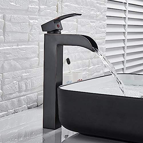 Solid Messing Badezimmer Becken Wasserhahn Matt Schwarzes Waschtisch Mixer Tap Deck Mit Heißem Und Kaltem Wasser Montiert Solid Messing Badezimmer Becken Wasserhahn Matt Schwarzes Waschtisch Mixer Tap Deck Mit Heißem Und Kaltem Wasser Montiert von ZCHZCS