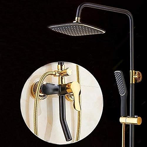 Thermostatischer Schwarzer Wasserhahn Badezimmer Bad Duschmischer Set Wasserfall Regen Dusche Kopf Badewanne Wasserhahn Wasserhähnen Thermostatischer Schwarzer Wasserhahn Badezimmer Bad Duschmischer Set Wasserfall Regen Dusche Kopf Badewanne Wasserhahn Wasserhähnen von ZCHZCS