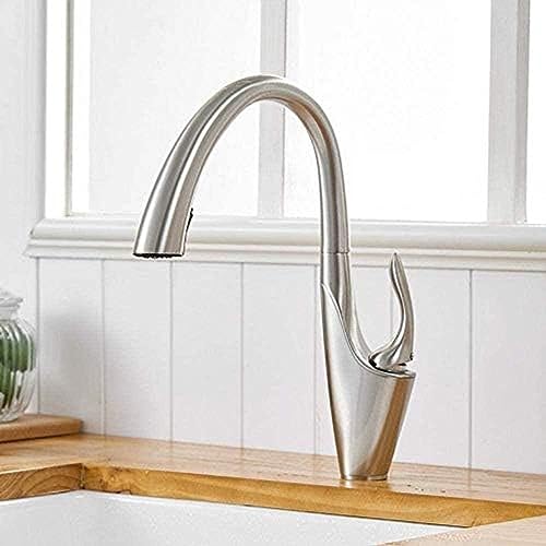 Wasserhahn Ausziehen Küchenarmatur Eingriff Küchenspüle Tap 360 Rotation Messing Wasserhahn Gebürstet Nickel Küchenmixer Wasserhahn Ausziehen Küchenarmatur Eingriff Küchenspüle Tap 360 Rotation Messing Wasserhahn Gebürstet Nickel Küchenmixer von ZCHZCS