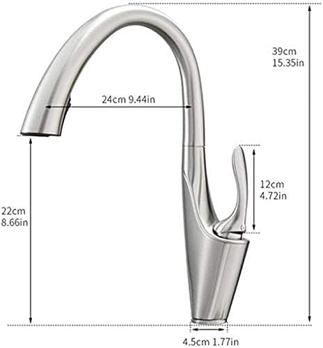 Wasserhahn Ausziehen Küchenarmatur Eingriff Küchenspüle Tap 360 Rotation Messing Wasserhahn Gebürstet Nickel Küchenmixer Wasserhahn Ausziehen Küchenarmatur Eingriff Küchenspüle Tap 360 Rotation Messing Wasserhahn Gebürstet Nickel Küchenmixer von ZCHZCS