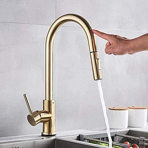 Wasserhahn Ausziehen Sensor Küchenarmatur Sensitive Smart Touch Control Wasserhahnmixer Für Küchen-Touchsensor Küchenmixer Tap-Matte Schwarz Wasserhahn Ausziehen Sensor Küchenarmatur Sensitive Smart Touch Control Wasserhahnmixer Für Küchen-Touchsensor Küchenmixer Tap-Matte Schwarz von ZCHZCS