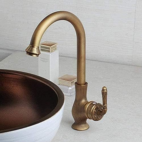 Wasserhahn Badezimmer Wasserhahn Tap Messing Basin Mixer Tap Wasserhahn Vintage Gravured Griff Gedreht Antike Messing Küchenspüle Schwenk Wasserhahn Badezimmer Wasserhahn Tap Messing Basin Mixer Tap Wasserhahn Vintage Gravured Griff Gedreht Antike Messing Küchenspüle Schwenk von ZCHZCS