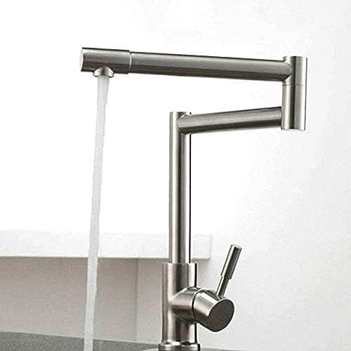 Wasserhahn Edelstahl Bleifreie Klappküche Wasserhahn Mixer 360 Grad Schwenkwasserhahn Eingriff Nickel Küchenspüle Taps Wasserhahn Edelstahl Bleifreie Klappküche Wasserhahn Mixer 360 Grad Schwenkwasserhahn Eingriff Nickel Küchenspüle Taps von ZCHZCS