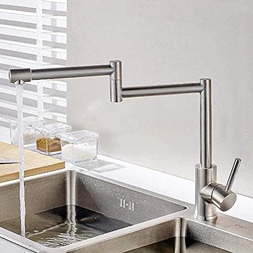 -Wasserhahn Edelstahl Küchenspüle Wasserhahn 360 Grad Rotatable Nickel Küchenarmatur Falten Einkleber Wasserhahn Wasserhahn -Wasserhahn Edelstahl Küchenspüle Wasserhahn 360 Grad Rotatable Nickel Küchenarmatur Falten Einkleber Wasserhahn Wasserhahn von ZCHZCS