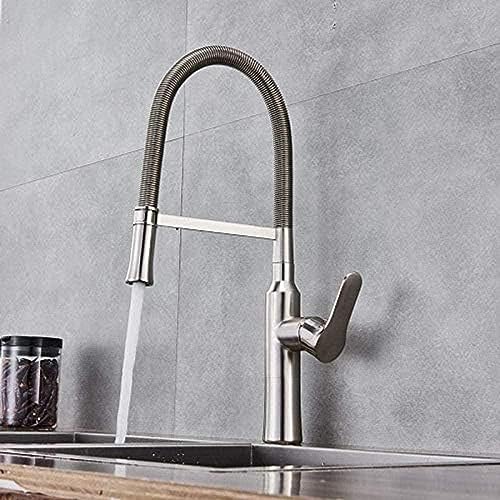 -Wasserhahn Gebürstet Nickel Dropdown Küche Spüle Wasserhahn Sprinkler Mit Klammer Deck Mount Flexible Rohrküche Wasserhahn Heiß Und Kalter Wasserhahn -Wasserhahn Gebürstet Nickel Dropdown Küche Spüle Wasserhahn Sprinkler Mit Klammer Deck Mount Flexible Rohrküche Wasserhahn Heiß Und Kalter Wasserhahn von ZCHZCS